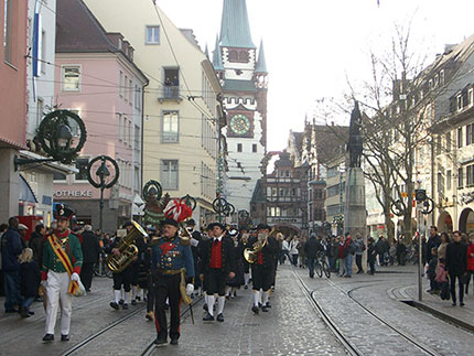 Freiburg mit Blick auf das Martinstor